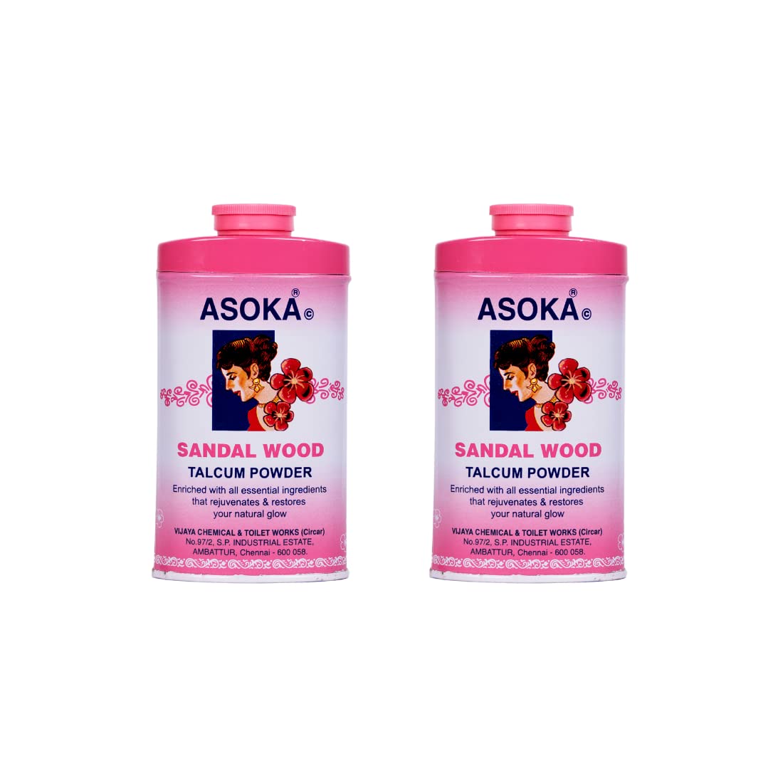 c Talcum Powder (Sandal Wood, 70g X Pack of 2)