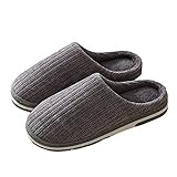 raumtextilienshop Absatzhöhe: 2 cm Heimtextilien Baumwollpantoffeln für Herbst- und Winterfrauen, Winterhallenpaare warme Hausschuhe für Männer-8_44/45