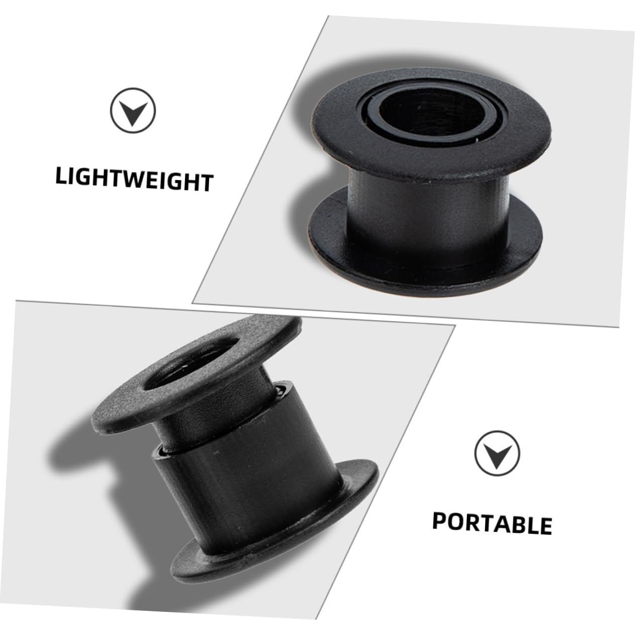 Boccole Calcio Balilla ABS Nero Set 16 Pezzi Foro 12mm Alta Durabilità