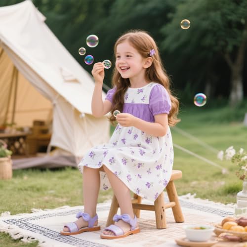 Image of Kiderence Toddler Flower Girl Sandals Open Toe Dress Shoes Wedding Party