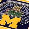 YouTheFan NCAA Michigan Wolverines 3D StadiumView Coasters - Michigan Stadium 4" x 4" #2