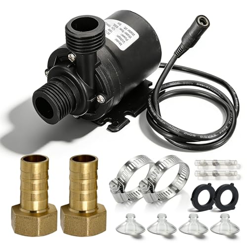 Pompe À Eau, Dc 12v 800l/H Pompe À Eau Submersible, 19w Pompes À Eau Submersibles Sans Balai Silencieuse, Pompe Immergée, Pompe De Bassin Submersibles Pour...