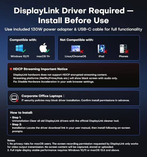 Acer 16-in-1 DisplayLink Docking Station,Triple 4K@60Hz,130W Power Adapter - image 4