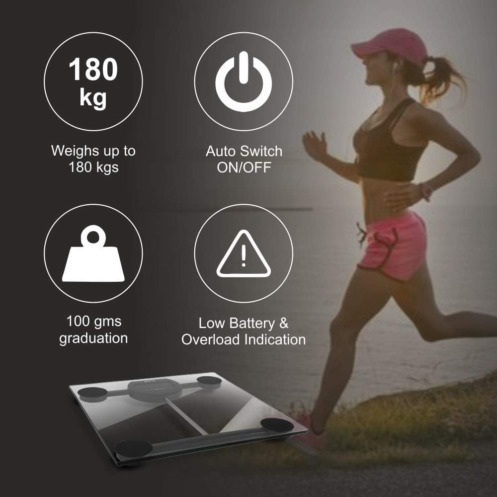 BPL Medical Technologies PWS-01 Personal Weighing Scale for Highly Accurate Digital Bathroom Body Scale, Precisely Measures Weight Up to 180Kg - Transparent BPL Medical Technologies PWS-01 Personal Weighing Scale for Highly Accurate Digital Bathroom Body Scale, Precisely Measures Weight Up to 180Kg - Transparent