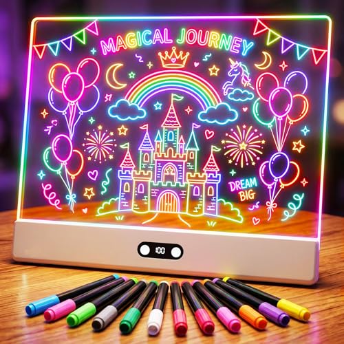 Bloc-notes LED pour message et dessin enfant avec batterie 1500 mAh intégrée