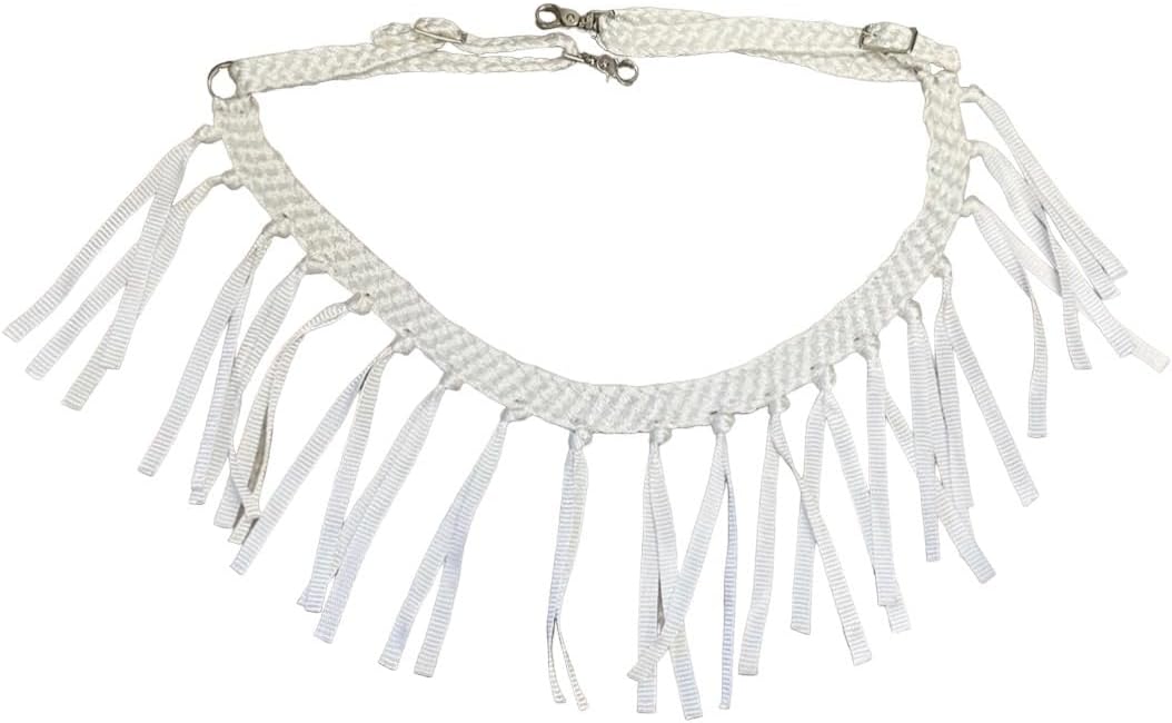 mule tape tripping collar for an average horse in white