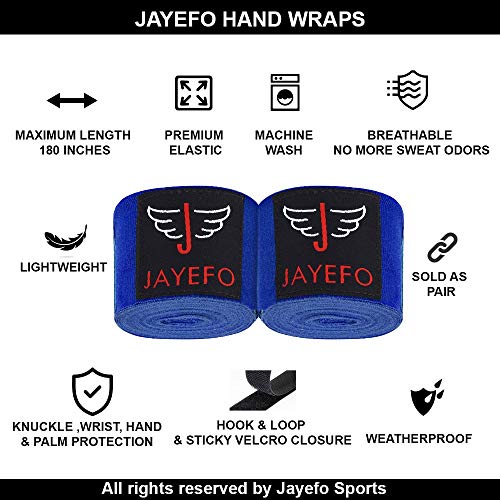 Jayefo Boxing Mma Handwraps (Blue) #TOP1