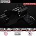 Rounded OWB Paddle Holster Fits: Sig Sauer P320 Compact Holster - RH - Carbon Fiber Black Kydex - Concealment Express - American Made