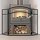 Kingson Schwarzer Kaminschutz, 96,5 x 61 cm, Sicherheits-Feuerschutz für Holzbrenner, Holzbrenner und offenes Feuer für die Sicherheit von Babys und Haustieren