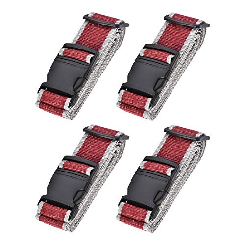 Sangle de bagage pour repérer et fermer vos valises en voyage en avion | Lot de 4
