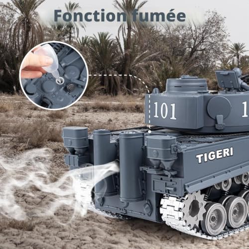 Char de combat télécommandé avec tir et son, le cadeau idéal - 2