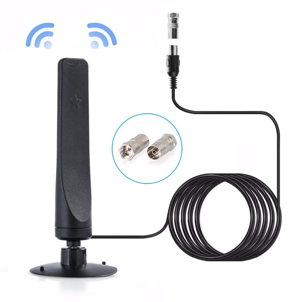DollaTek Antenna TV Digitale Interna – 50 Miglia Di Portata, Amplificatore Di Segnale, 4K DVB-T2, Ultrasottile - copertina