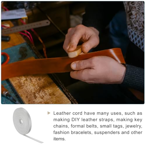 Cordón de cuero plano de 10 mm ideal para personalizar tus complementos de moda 4
