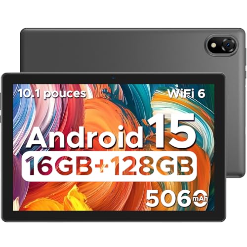 DOOGEE U10 Tablette Android 15 [2025], 16GB RAM + 128GB ROM(2TB TF) Tablette 10 Pouces, 2.0 GHz, WiFi-6 / BT 5.0 / 5060mAh / 8MP+5MP Tablette Tactile, Gris