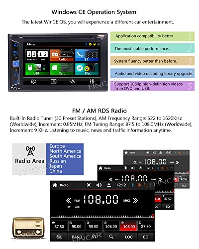 EinCar WIN 8 UI Doppia 2 stereo dell'automobile di...