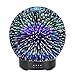 Uonlytech Glas Nachtlicht Bunte 3D Glas Aromatherapie Diffusor Ultraschall Luftbefeuchter Leichte Neuartige Nachtlicht Lampe für Das Büro zu Hause Raum