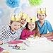 LOCOLO 30 Pieces Gold Paper Party Crowns (2 Style), Paper Crown for Birthday Party Baby Shower Photo Props