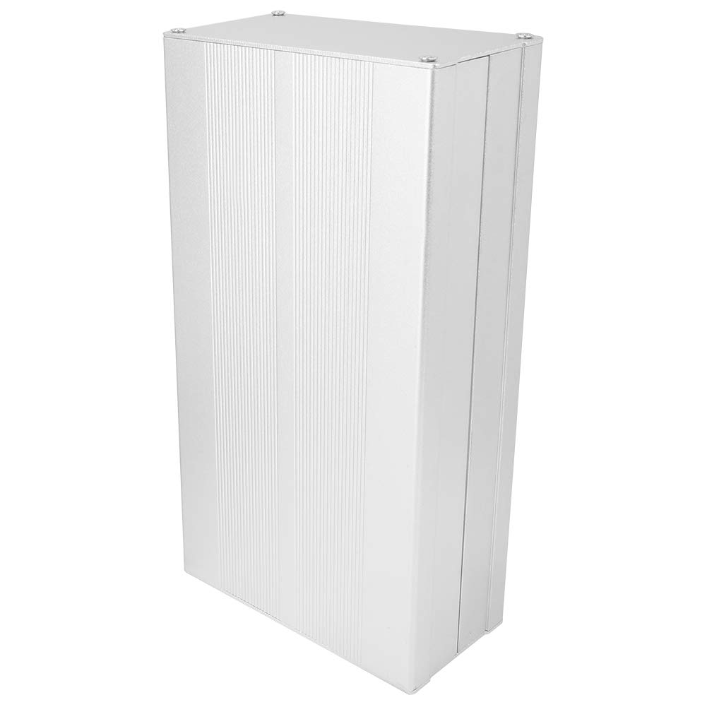 SIXRUN Aluminiumkühlbox, Schnellwärmeabteilung, Premium -elektromagnetische Abschirmung, 55 X 106 X 200 Mm für -Elektronikprojekte ((Sandsilber und flacher Teller))
