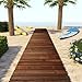 Wooden Garden Pathway,Wooden Walkway with Non-Slip Surface, Roll Out Wooden Pathway Weather-Resistant Walkway for Outdoor Patios Wedding Party Pathways (Carbonized, 12FT)