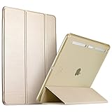 ESR iPad Pro 12.9 inch Case, Soft TPU Bumper Edge Slim Fit Smart Case Cover with Auto Sleep/Wake for Apple iPad Pro/iPad 7th Generation 12.9 inches (2015 Edition)_Champagne Gold
