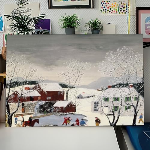 Impression sur toile Paysage d'hiver Grandma Moses