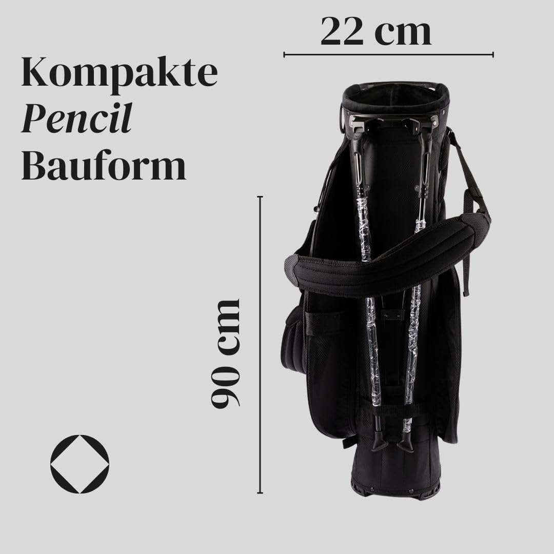 Golfbag für Herren & Damen – Products & More standbag I Golf Trolley I cartbag-Golf I Golftasche Herren I leichtes Standbag mit Tragegurt & 5‑Fach Schlägerdivider