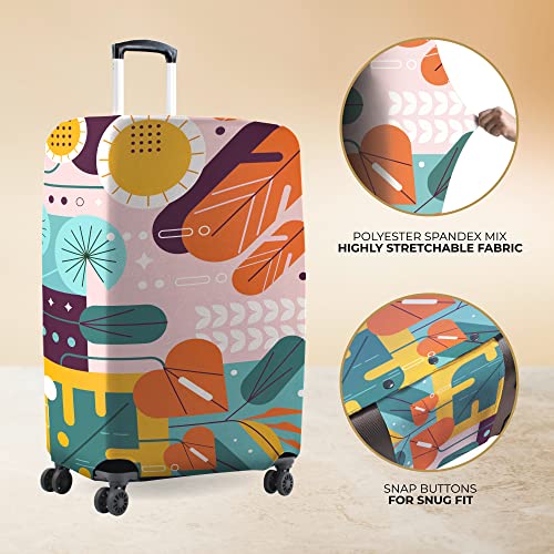 Image of Nasher Miles Polyester 65 (24 Inch) Medium Protective Luggage Cover - Summer Design