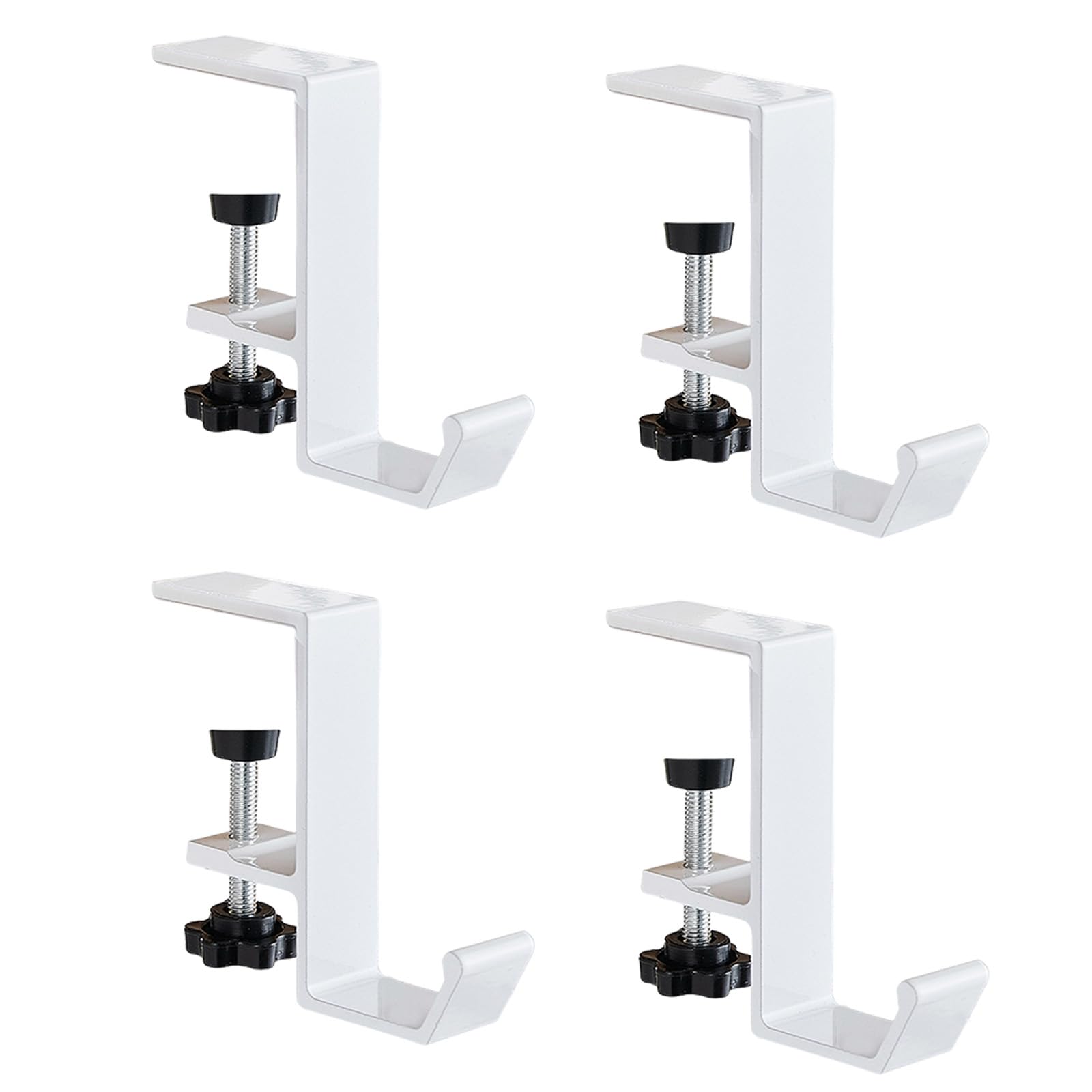 Tsophreniq Of 4 Flexible Nonadhesive Hook Unique Table Hanger for Efficient Space Management At Homes School or Workplace Sturdy Aluminum Hook