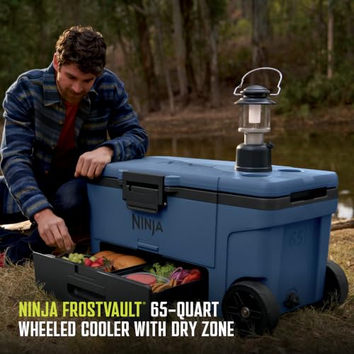 Ninja FrostVault™ 65qt Cooler with Wheels, Dry Storage, Lakeshore Blue - image 2