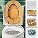 Elongated Toilet Seat Wood Toilet Seat with Cover Hyper Realistic Mosaic Art Cool Warm Iridescent Tones Easy to Install Quietly Close Quick Release Hinges Decorative Bathroom Decor