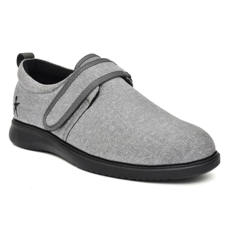HEALTH FIT Orthopedic & Diabetic Shoes Breathable & Adjustable Strap Soft Sole Ultra-Lightweight Casual/Sport Shoes for Mens 723 GY 8 .UK Grey (B0CJ6WGZFG) Amazon Price History, Amazon Price Tracker