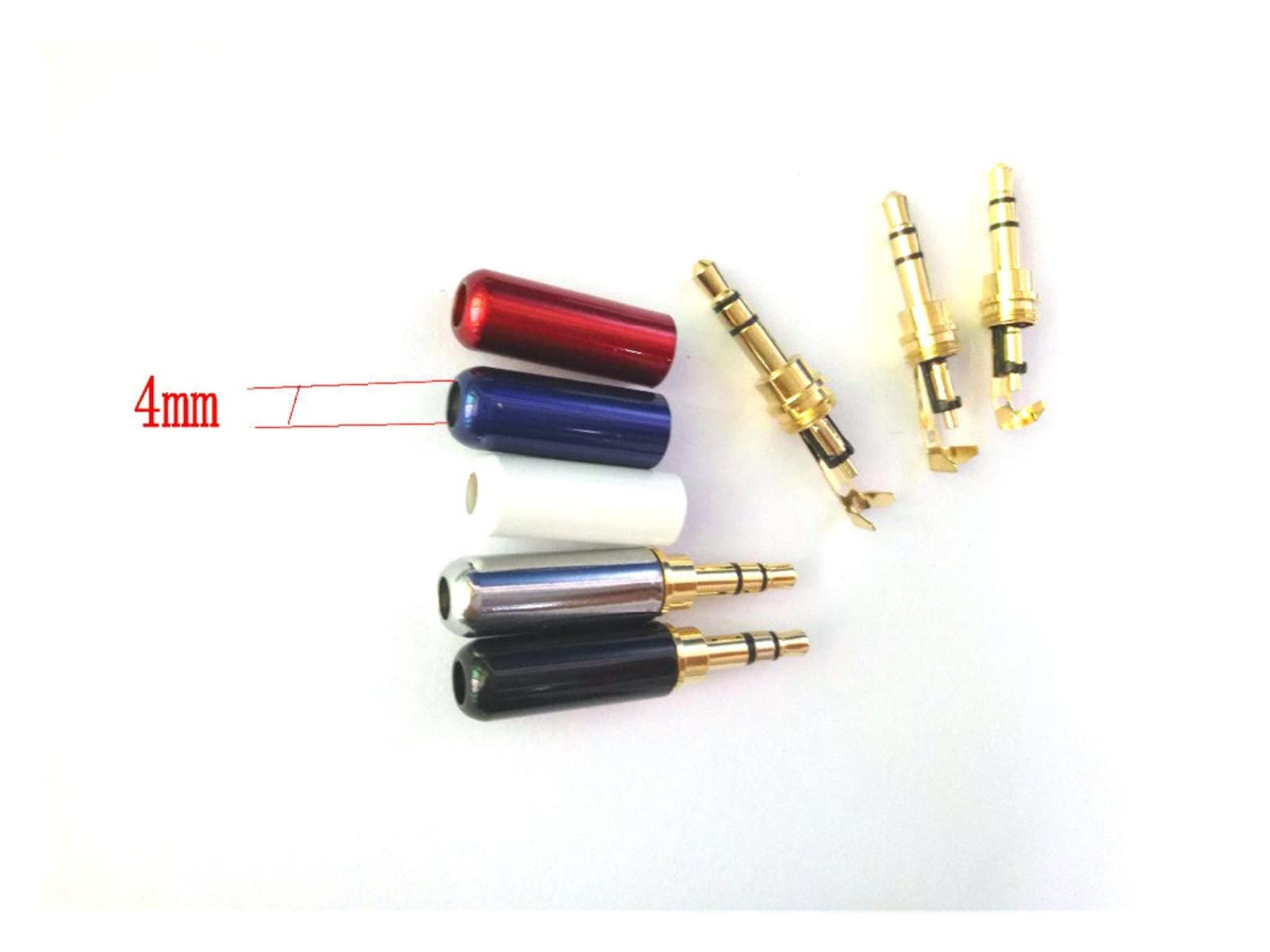 Nuevo 100 Uds 3,5mm estéreo 3 Polos Macho reparación Auriculares Jackcircular Conector 3 5mm Conector Jack