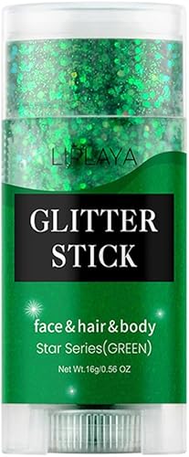 Barra de purpurina verde para el día de San Patricio, gel de purpurina de lentejuelas de sirena, conciertos de cantante, festivales de música,