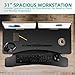 SIMBR Standing Desk Converter 30.2 Inch Computer Desk for Home Office Sit to Stand Desk Height Adjustable Gas Spring Desk Riser Stand up Desk Workstation with Keyboard Tray 