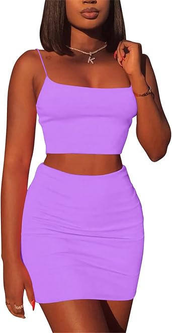 Kaximil Womens Sexy Two Piece Sets Mini Dresses