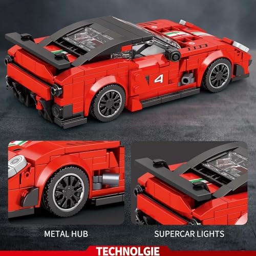 Reobrix 676 Ferrari 599XX EVO Building Blocks Set, 1:24 Scale Model Car Kit for Display and Collectible, Race Car Building Toy for Teens 14+ and Adults, Compatible with Lego, 413 PCS by Reobrix - Image 3