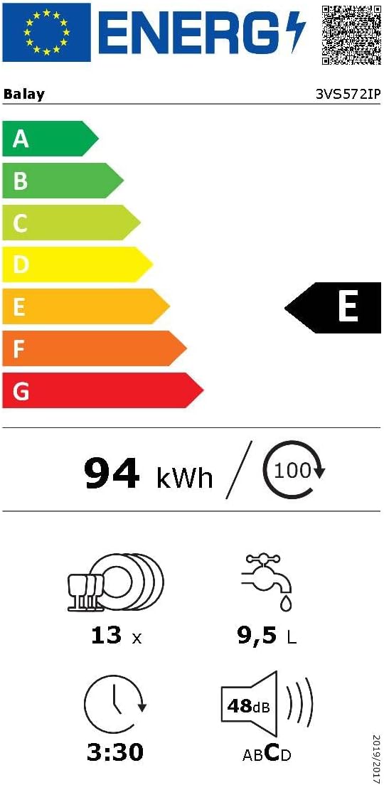 Balay 3VS572IP lavastoviglie Libera installazione 13 coperti A++ [Classe di efficienza energetica C]