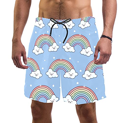 Short de bain homme bleu ciel étoilé taille M maillot de bain aux finitions soignées