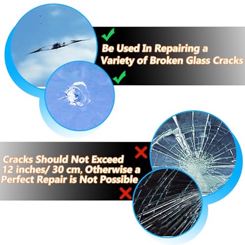 image for PEAKTOW Windshield Crack Repair Kit, 2 Bottles Cracked Windshield Repa