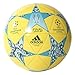 adidas Performance Champions League Finale Cardiff Capitano Soccer Ball, Bright Yellow/Clear Aqua/Energy Blue, Size 4