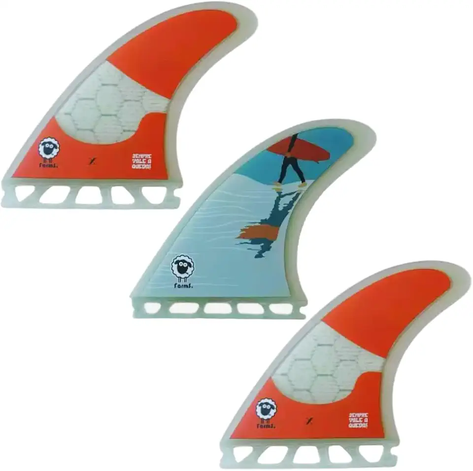 Quilha de Surf Farms FS-7 X White Large Futures em Fibra de Carbono e Honeycomb – Alta Área, Controle, Velocidade e Power para Pranchas com Rabeta Larga