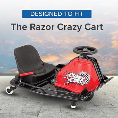 AlveyTech Front Inline Caster Wheel for The Razor Crazy Cart (Versions 1-4) - Replacement 2 Solid Wheels for Discontinued Razor Part (W25143499149), Left or Right
