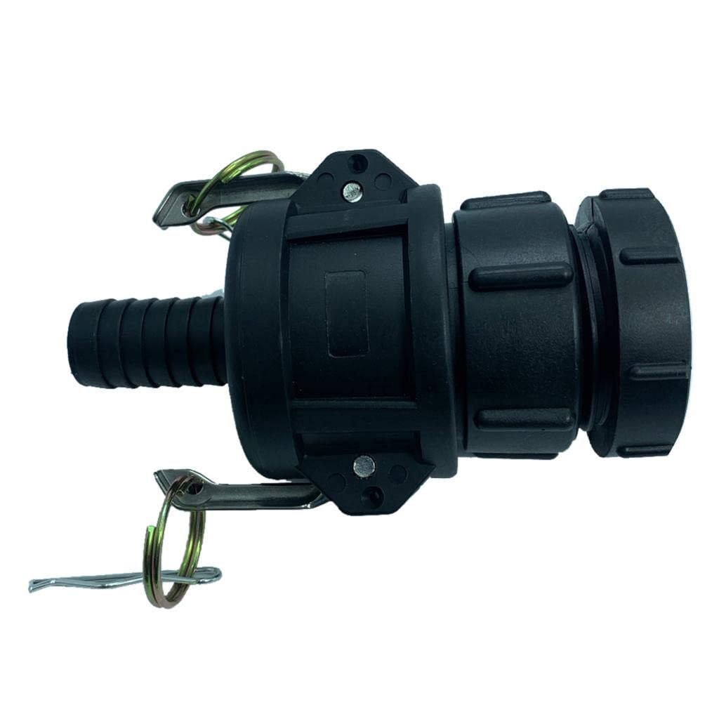 2 zestaw IBC adapter złącza zbiornika 5 cm do węża kran armatura zaworu części 25 mm, czarny