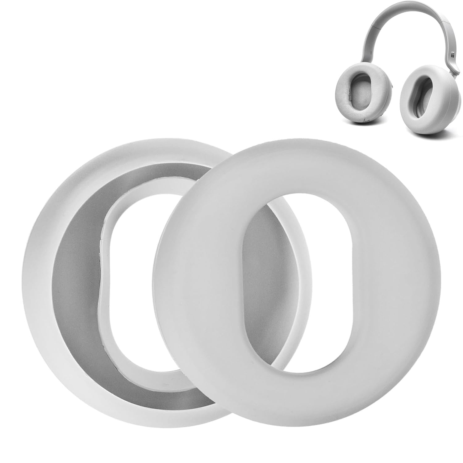 MYAYD Silicone Replacement Ear Pads Compatible with Microsoft Surface Headphones Gen I & Gen II, Headphones Replacement Ear Cushions, Ear Pads Cushions with High-Density Noise Isolation Foam