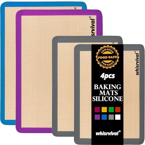 whisrvival 4-Pack Non-Stick Baking Mat