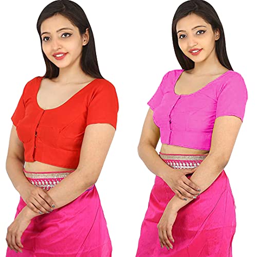 Image of Namita Women's Rubia Cotton Solid Half Sleeve Blouse