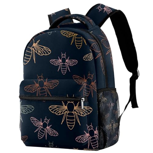 Sac à dos d'école bourdons colorés pour adolescents et filles - 40cm