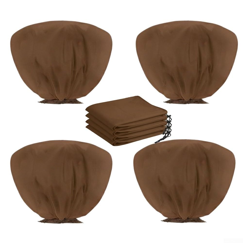 4 Fundas Antiheladas 100x60cm con Cordón para Arbustos(Rice)
