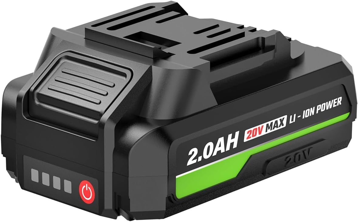 20V MAX 2.0 Ah Lithium-Ion Battery-Pack, Rechargeable Battery for RLBBM10 Leaf Blower
