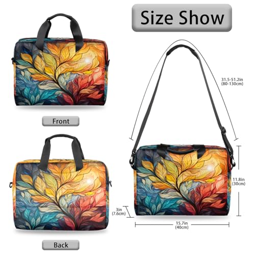 Bolso para laptop 15.6-16 pulgadas multicolor hojas árbol miniatura 6